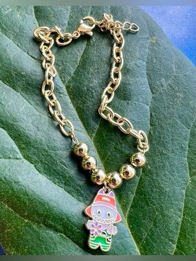 Labubu Character-Yellow Gold Plated Bracelet - So much fun